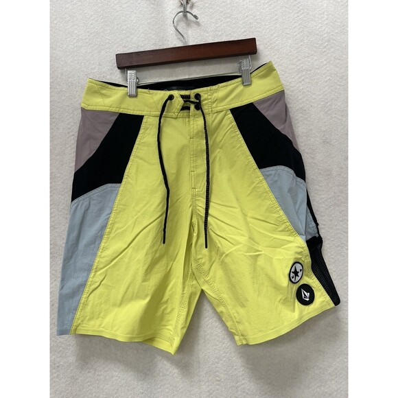 Volcom "Surf Vitals Noa Deane" Liberator Trucks (Limeade) Swim Wear Shorts 30” - Picture 1 of 12